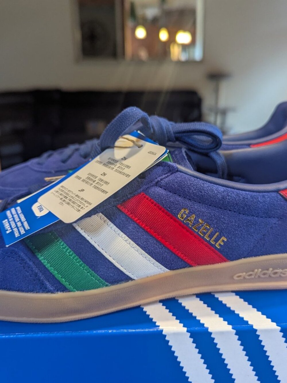 Adidas Gazelle Indoor J Youth 6 Italy Blue New in Box